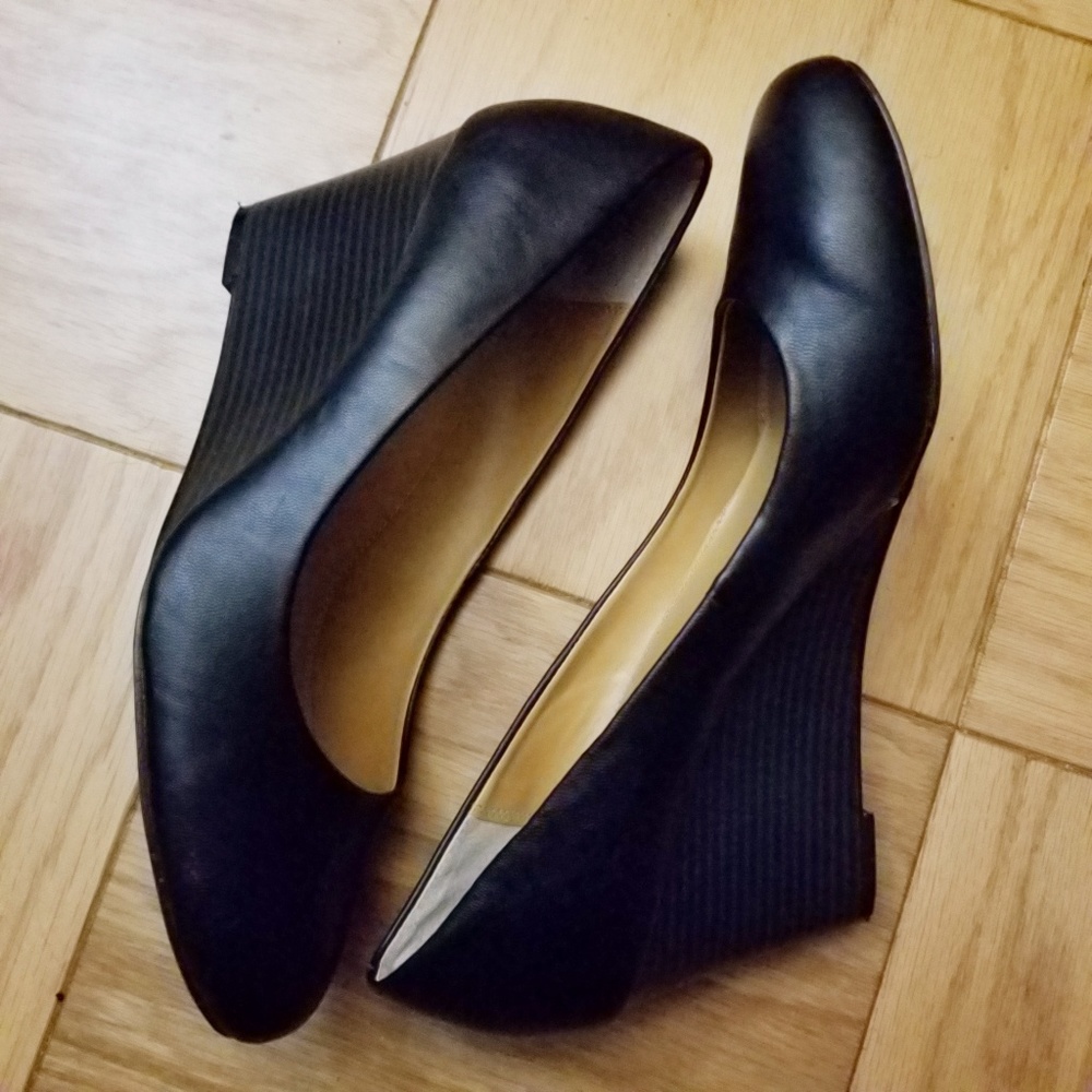 A.N.A Black Wedge Shoes